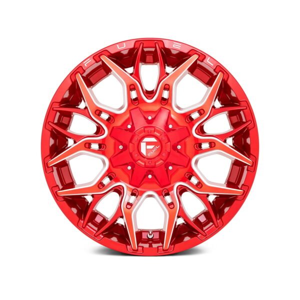 FUEL® - D771 TWITCH 1PC Candy Red with Milled Accents